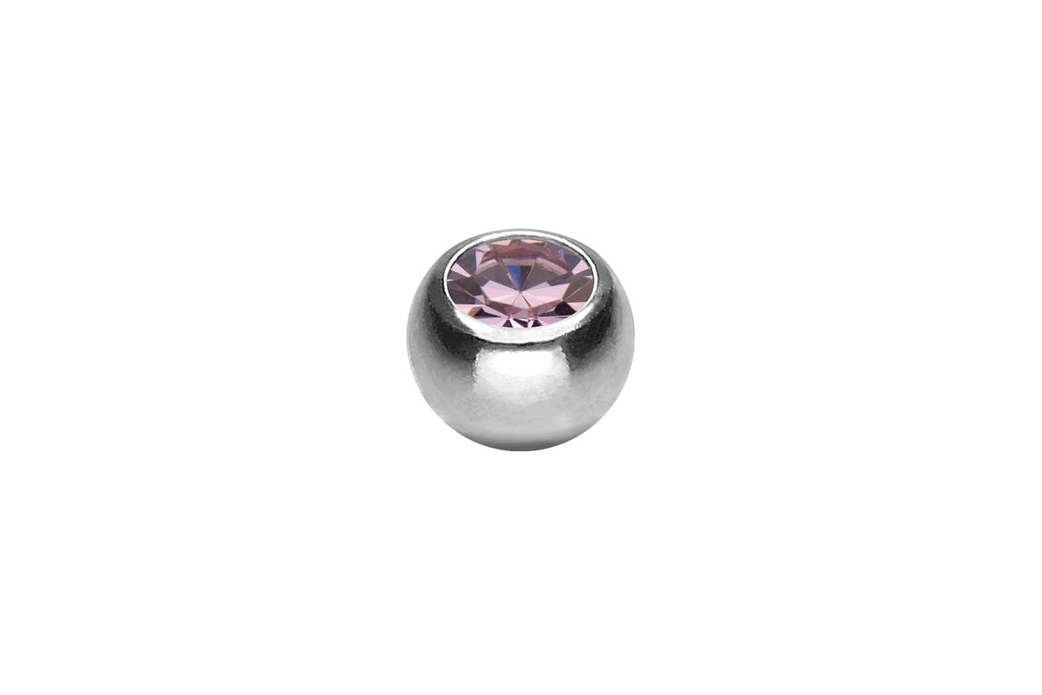Titan Schraubkugel KRISTALL von Piercingline